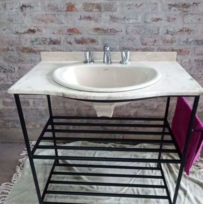 Estructura de hierro baño